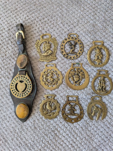 Vintage horse brass collection - brass,