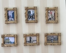 6 x Dolls House LS LOWRY Oil Paintings Miniature Masterpieces Picture Frame SETB