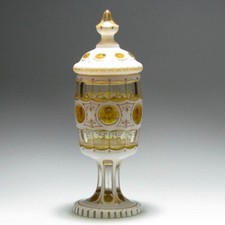 Bohemian Lidded Glass Goblet