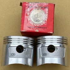 NOS Genuine Honda Pistons (Pair) 1.00 Last Over Size for Honda N600 Z600 A600