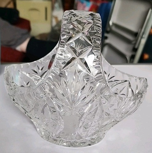 15cm cut glass crystal - glass, basket.