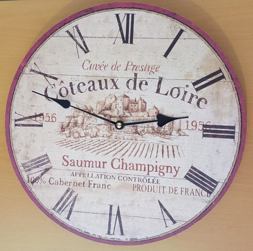 Coteaux loire wall clock - wall,