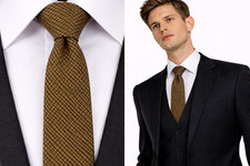 Tweed Men's Wool Tie Brown