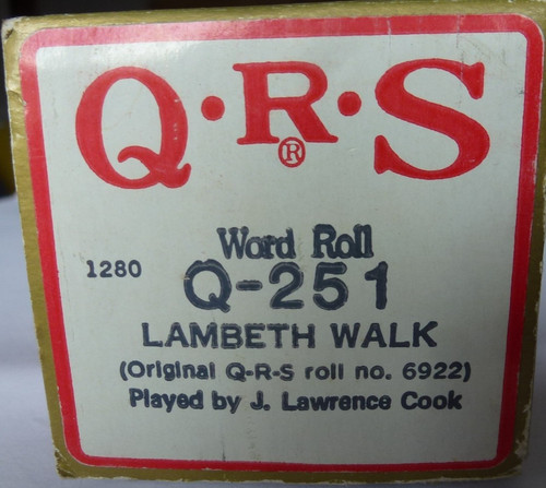 Pianola word roll - word, roll.