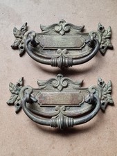 2 X Old Vintage Antique Brass