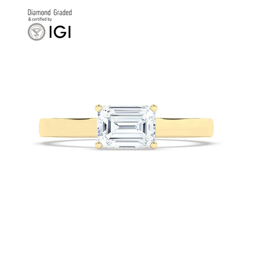 Emerald diamond engagement - emerald,