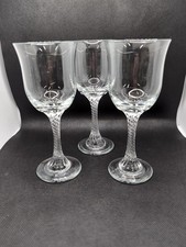 3 X Large Dema Renaissance Twisted Stem Stemmed Small Wine Glasses
