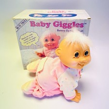 Vintage 1990s Russ Troll Crawling Baby Giggles Doll Collectible FAULTY