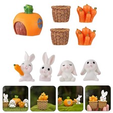  9Pcs Mini Bunny Figurine