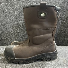 Rock Fall Texas Force 10 Rigger Steel Toe Boots Waterproof Brown Size UK 10