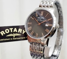 Rotary SWISS MADE Les Originales Mens Watch Sapphire glass GIFT for Him RRP£290