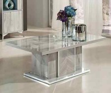 Alexandra Italian Coffee Table in Light Grey High Gloss