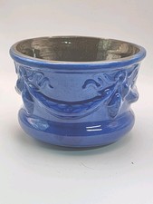 Antique Late 19th Century Brannam Pottery Vase In Deep Colbolt Blue Glaze