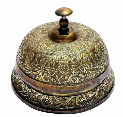 Counter brass bell ornate desk - brass,