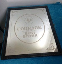 Courage best bitter vintage pub mirror. VGC . 23x17 inch.  Rare 