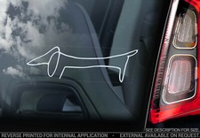 Picasso dachshund car sticker - dachshund,