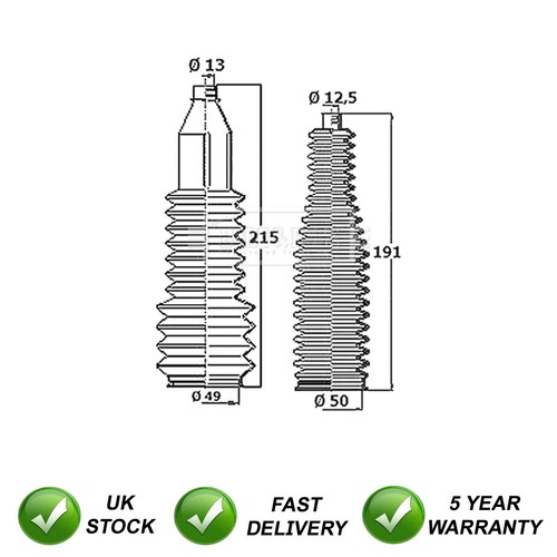 Steering rack boot - boot, set