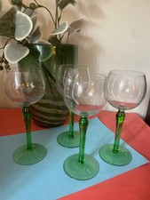 VINTAGE  GREEN STEMMED  WINE