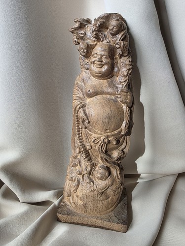 Hand carved wooden laughing - hand,