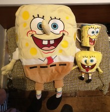 Spongebob The Beanie Buddies Collection Plush Toy 2007 & Small Spongebob & Mug