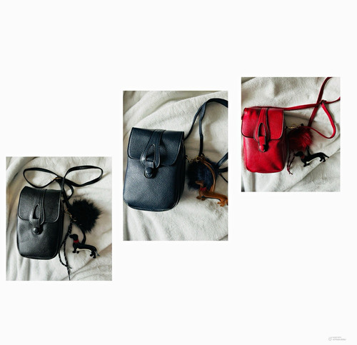 Black faux leather - faux, mini
