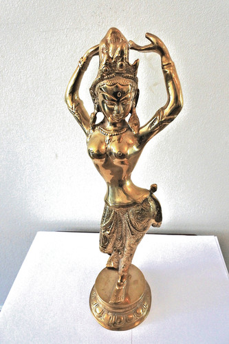 Vintage brass indian goddess - vintage,