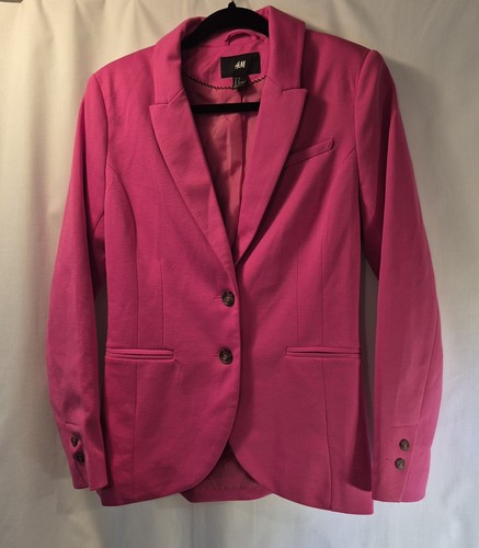 Hot pink tailored blazer - pink,