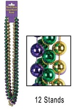 MARDI GRAS PARTY BEADS - 7.5MM