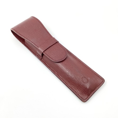 Montblanc burgundy leather - burgundy, pen