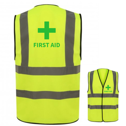 First aid vis vest green - first,