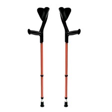SECONDS Kozee Komforts Elbow Crutches Ergo One Piece Handle Salmon Pink - 1 Pair