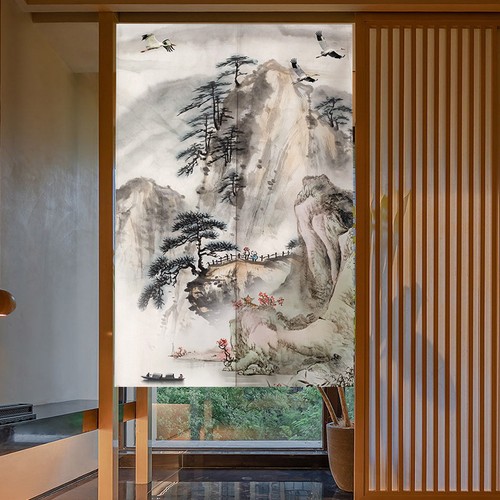Chinese style door curtain - chinese,