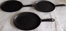 3 X Cast Iron Griddle Frying
