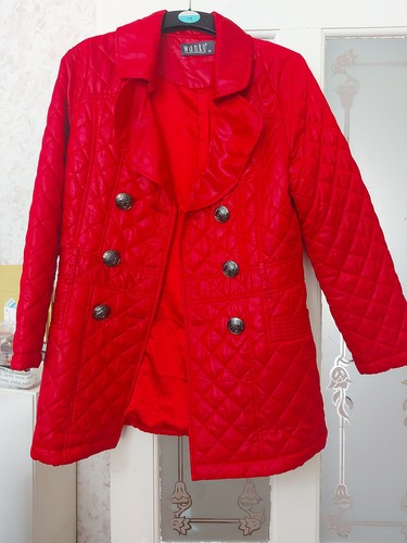 Down coat red lightweight - coat,