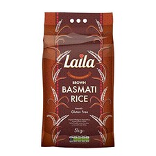 Laila Brown Basmati Rice 5 kg – Gluten-Free Aromatic Long Grain Rice