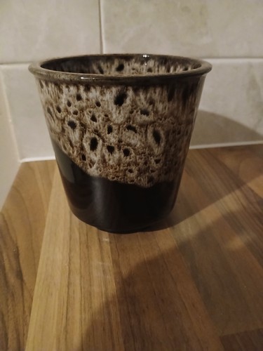 Speckled glazed ceramic - glazed, pot