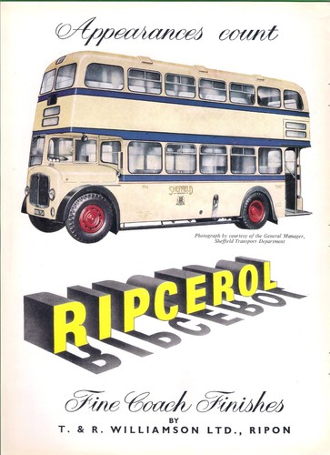 Old bus magazine advert - old,