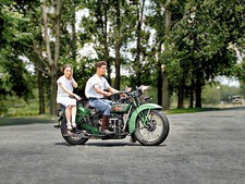 1929. A Henderson motorcycle