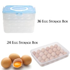 Egg Holder Boxes Tray Storage Box Eggs Refrigerator Container Plastic Case 