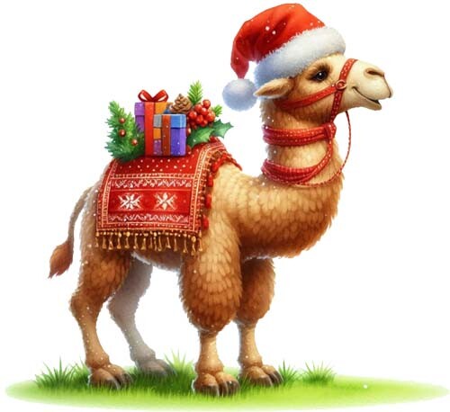 Colour christmas camel animal - camel,