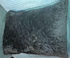 WALLACE SACKS BLACK REAL SUEDE & FAUX FUR FEATHER & DOWN FILLED CUSHION VGC