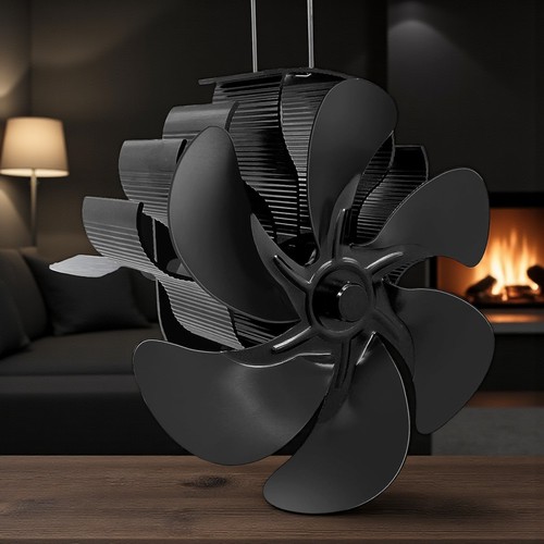 Wood stove fan log - fan, burner