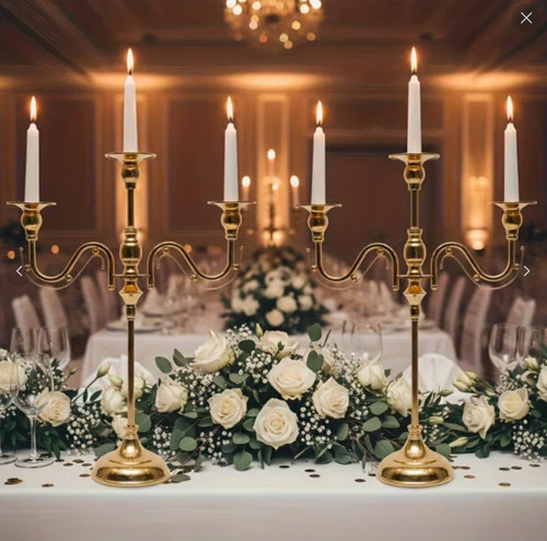 Elegant golden candelabra - elegant,