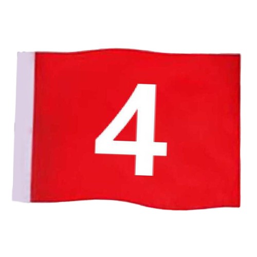 Golf flag red large numbered - golf,