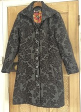 Desigual Women's Black Coat Size 44 UK 14