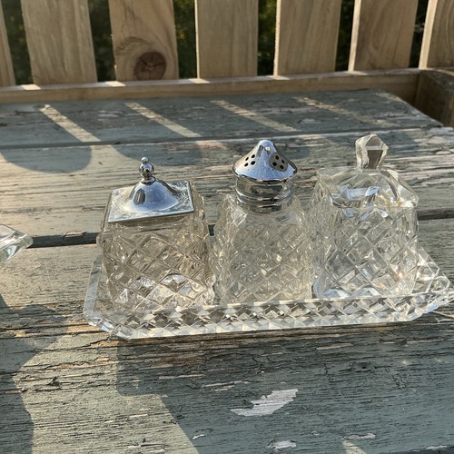 Vintage glass cruet and - vintage,