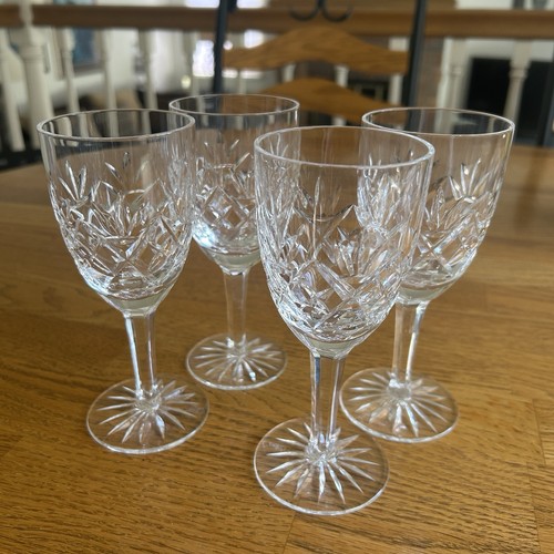 Ceska clear cut glass - cut, wine