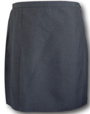 Grey Straight School Uniform Skirt - Various Waist & Length Sizes - High Quality