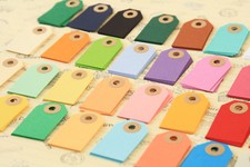 Colorful Luggage Tags 20pc handmade DIY craft wedding wishing tree shop gift tag