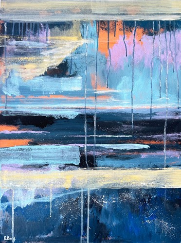 Abstract seascape painting - abstract,
